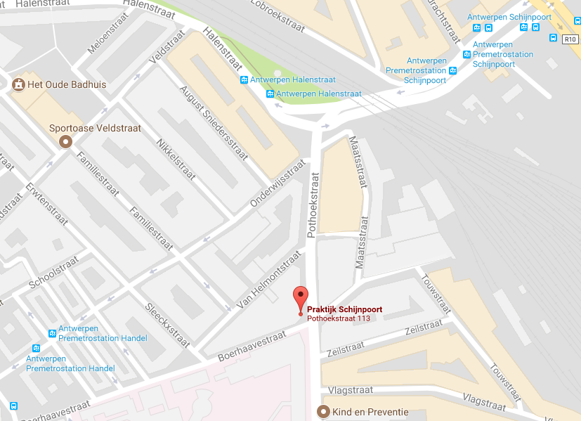 Ligging Praktijk Schijnpoort